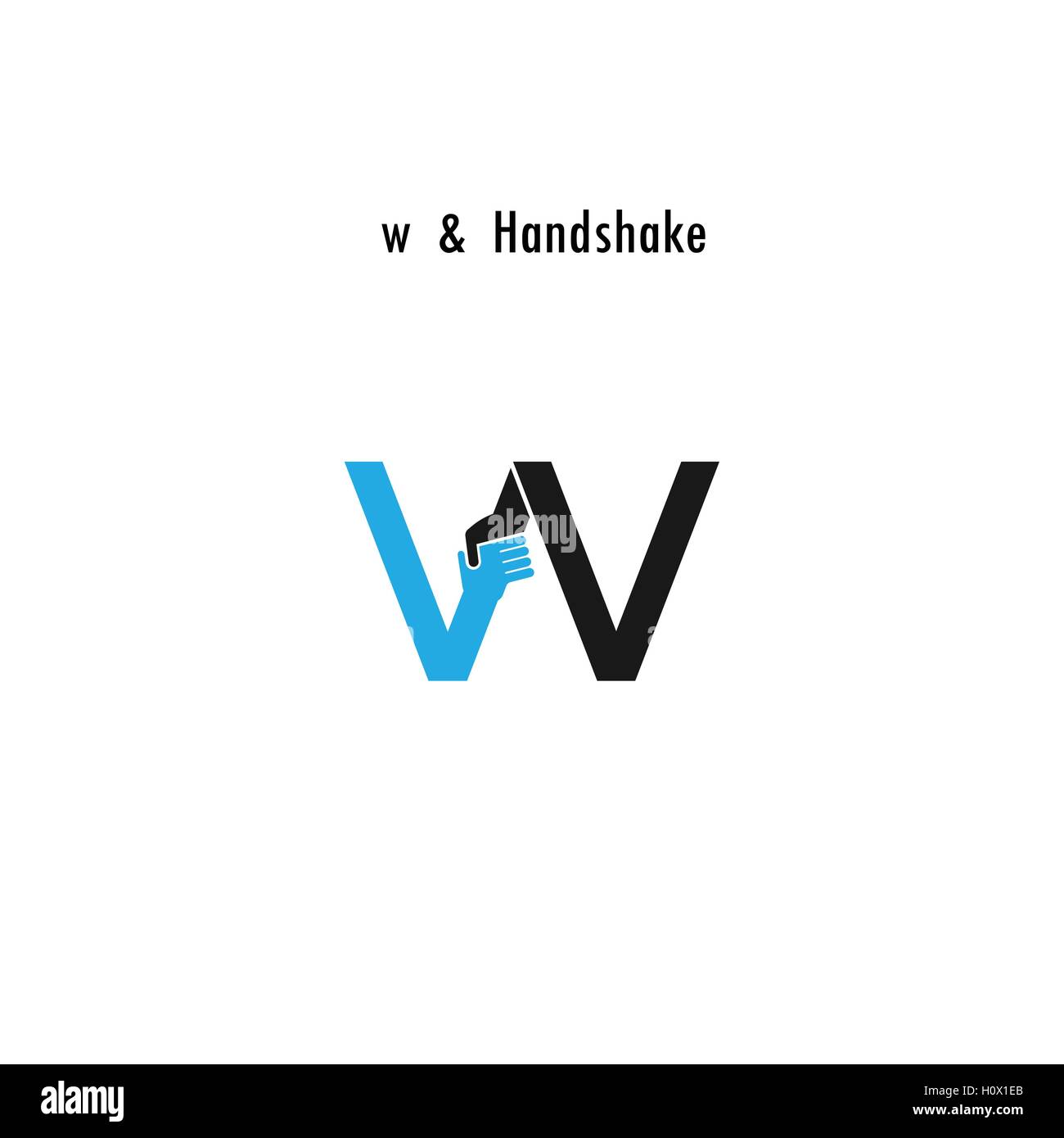 Creative W- lettera astratta icona logo design template vettoriale.offerta Business,icona di partenariato.aziendali e per l industriale Illustrazione Vettoriale