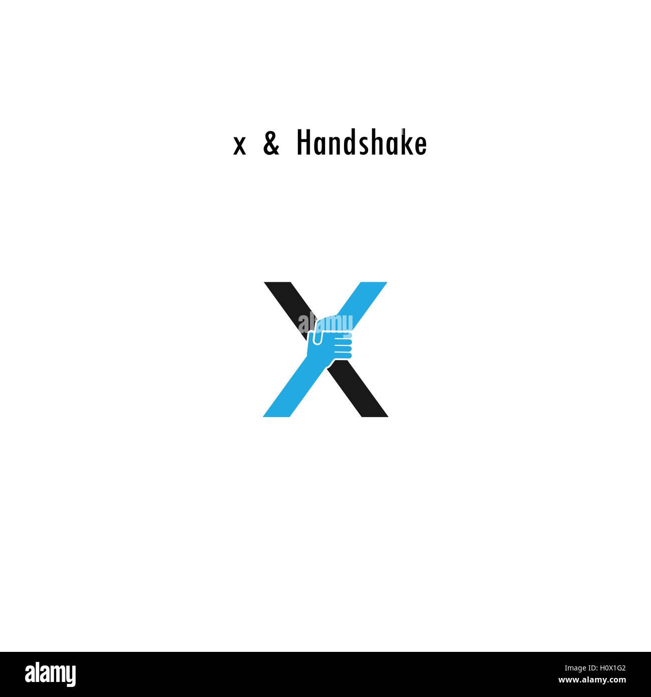 Creative X- lettera astratta icona logo design template vettoriale.offerta Business,icona di partenariato.aziendali e per l industriale Illustrazione Vettoriale