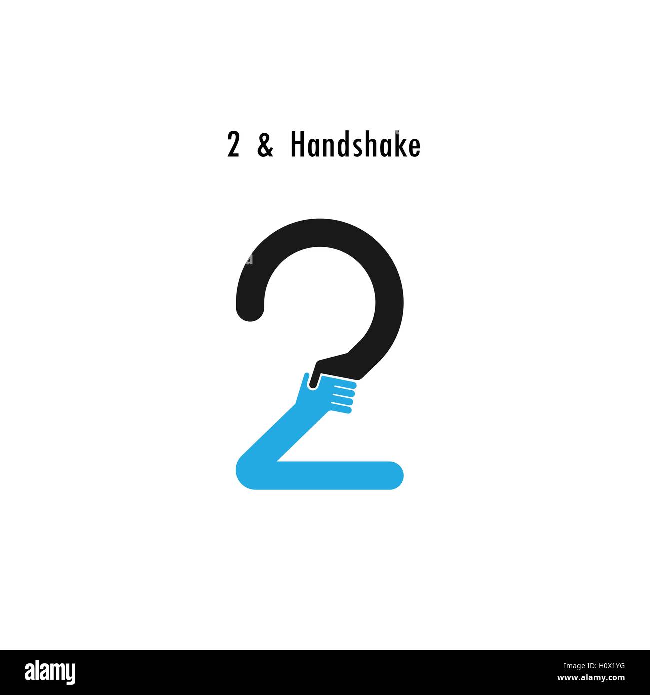 Creative 2- numero astratto icona logo design template vettoriale.offerta Business,icona di partenariato.aziendali e per l industriale Illustrazione Vettoriale