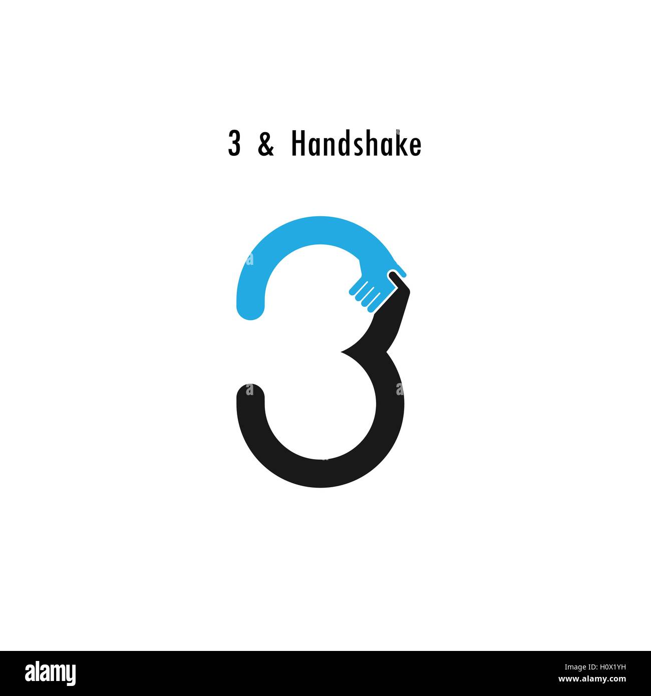 Creative 3- numero astratto icona logo design template vettoriale.offerta Business,icona di partenariato.aziendali e per l industriale Illustrazione Vettoriale