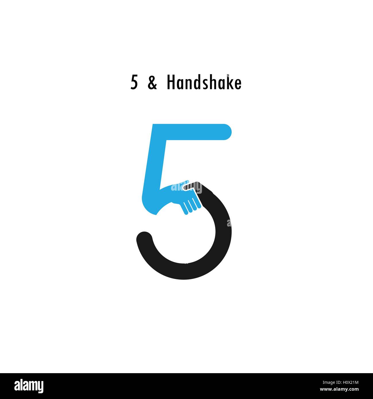 Creative 5- numero astratto icona logo design template vettoriale.offerta Business,icona di partenariato.aziendali e per l industriale Illustrazione Vettoriale