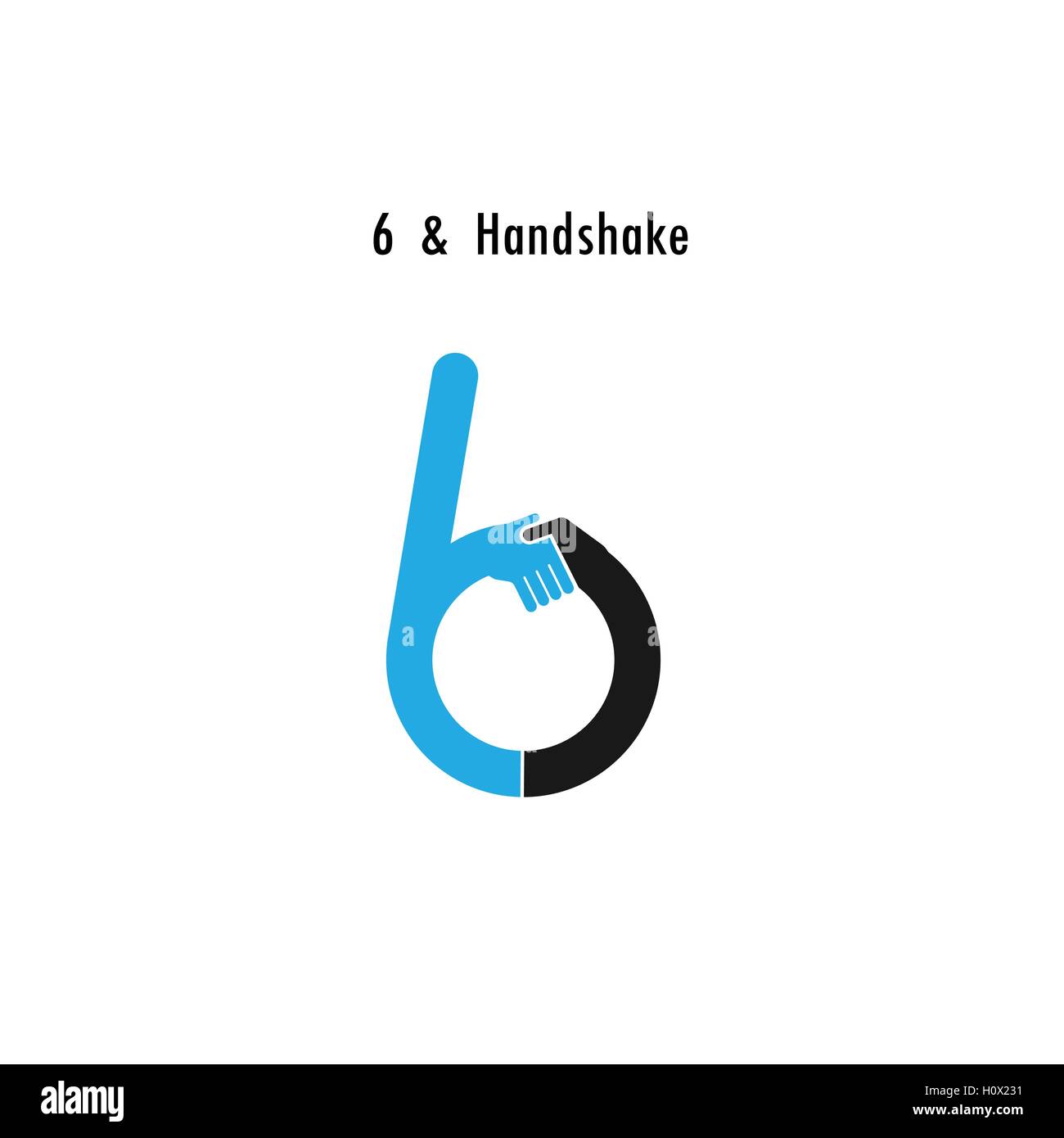 Creative 6- numero astratto icona logo design template vettoriale.offerta Business,icona di partenariato.aziendali e per l industriale Illustrazione Vettoriale