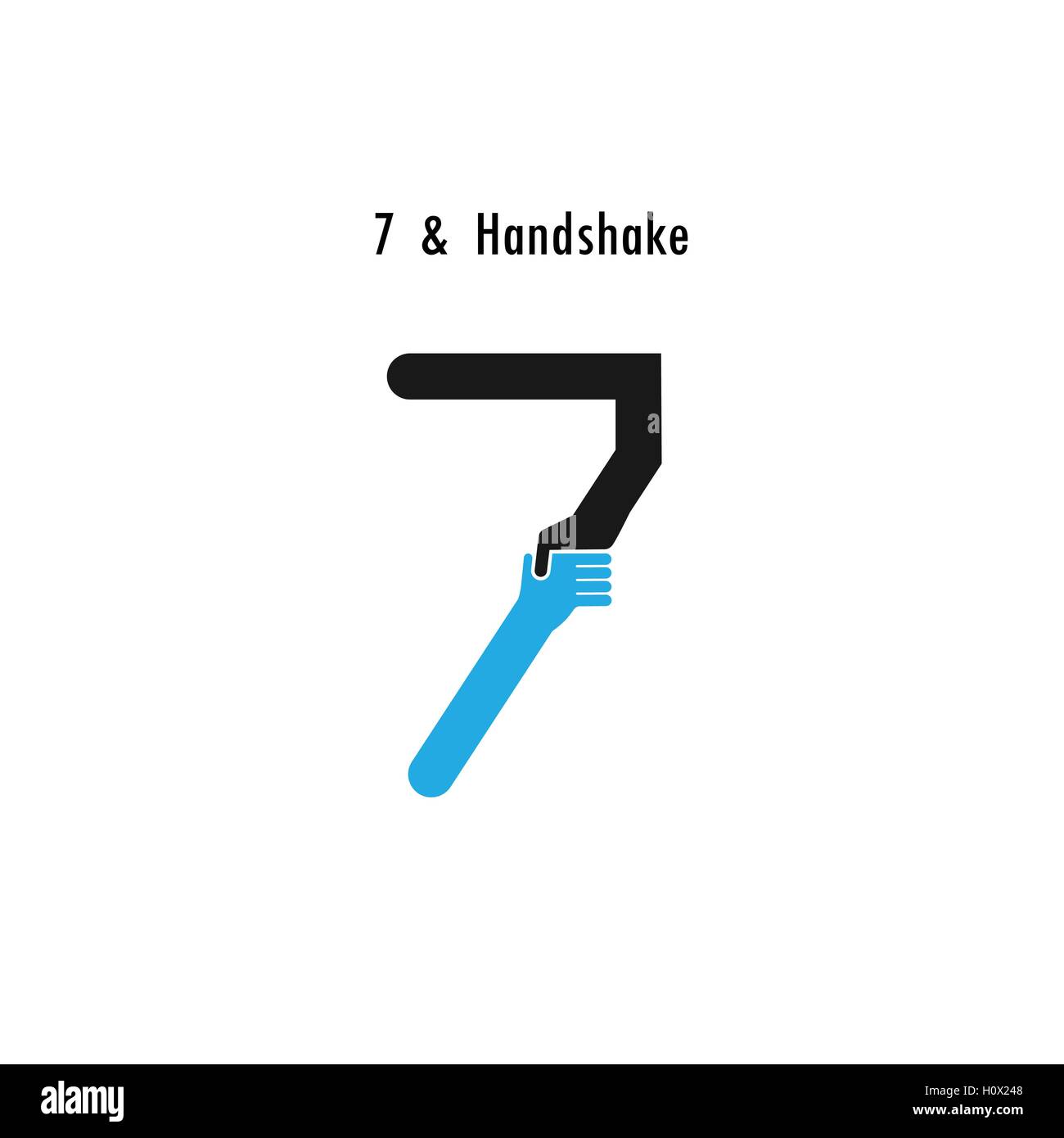 Creative 7- numero astratto icona logo design template vettoriale.offerta Business,icona di partenariato.aziendali e per l industriale Illustrazione Vettoriale