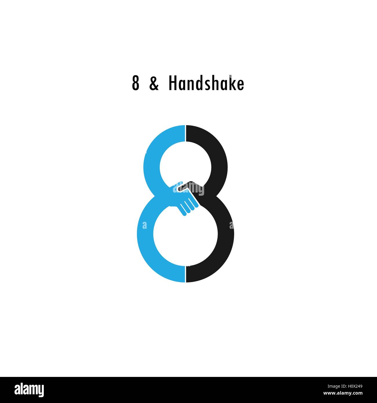 Creative 8- numero astratto icona logo design template vettoriale.offerta Business,icona di partenariato.aziendali e per l industriale Illustrazione Vettoriale