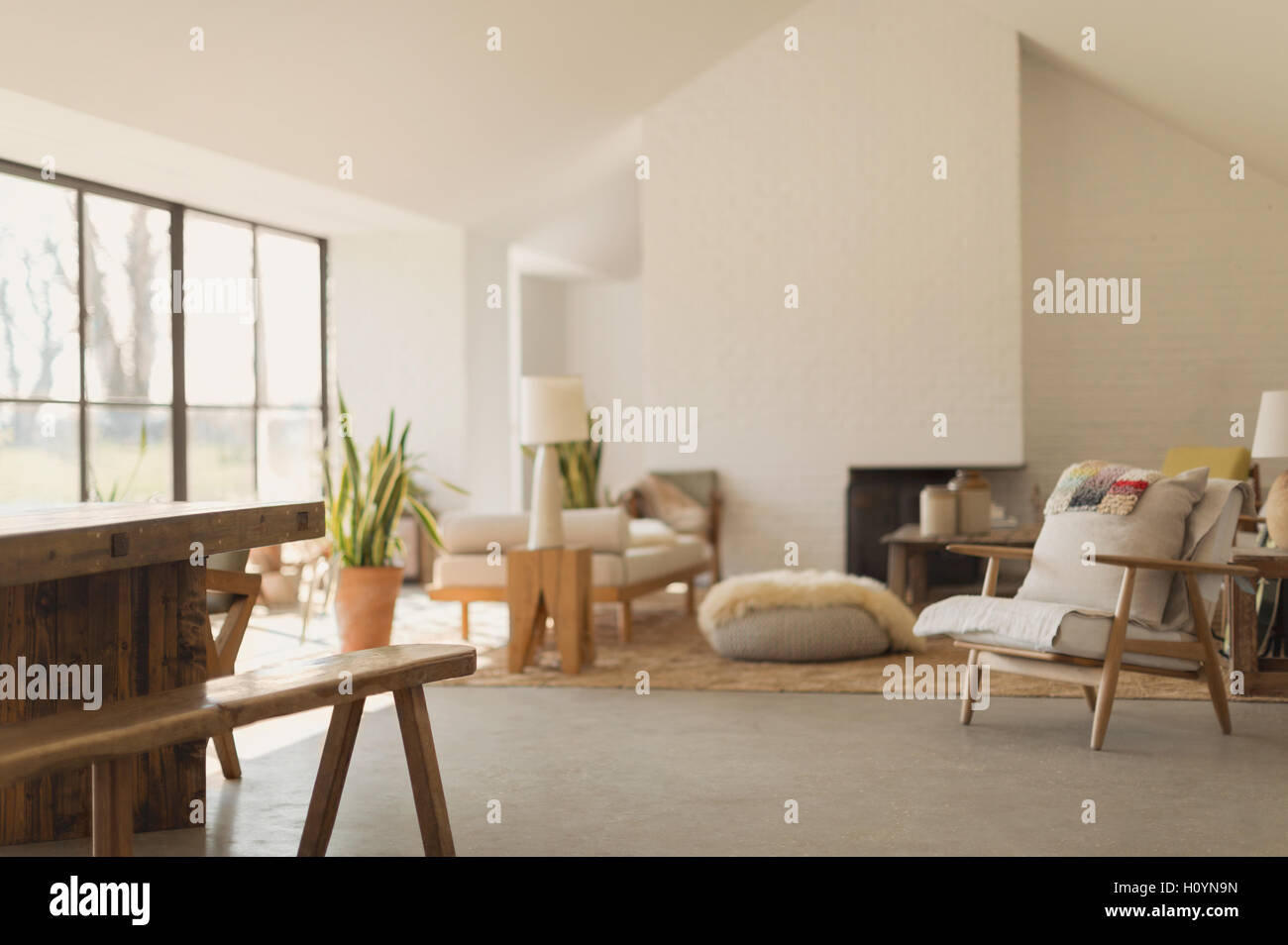 Home Vetrina soggiorno Foto Stock