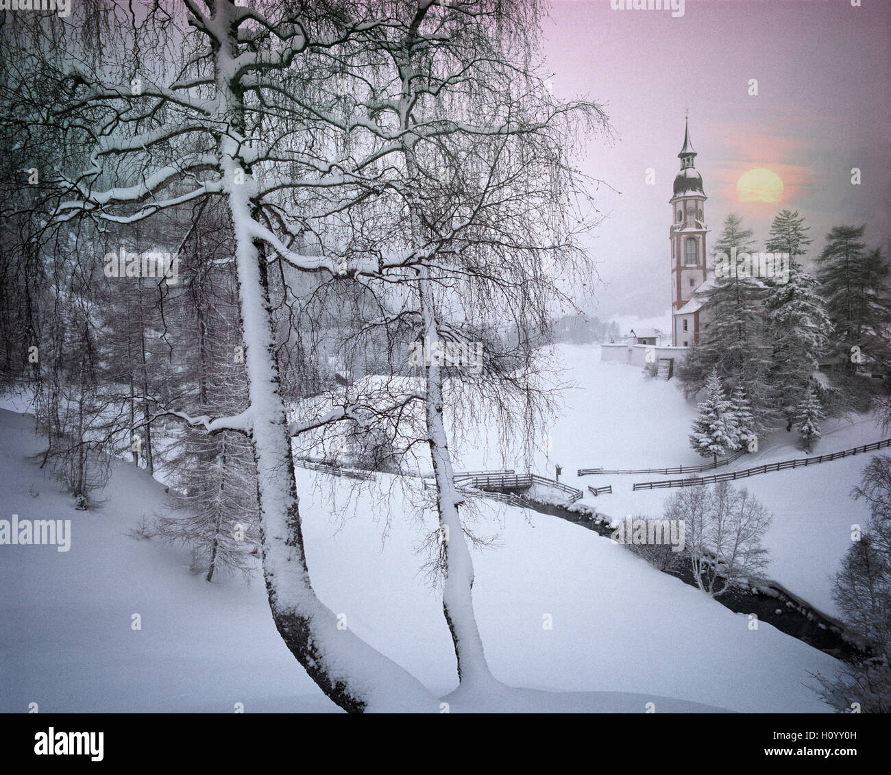 A - Tirolo: inverno a Obernberg Foto Stock