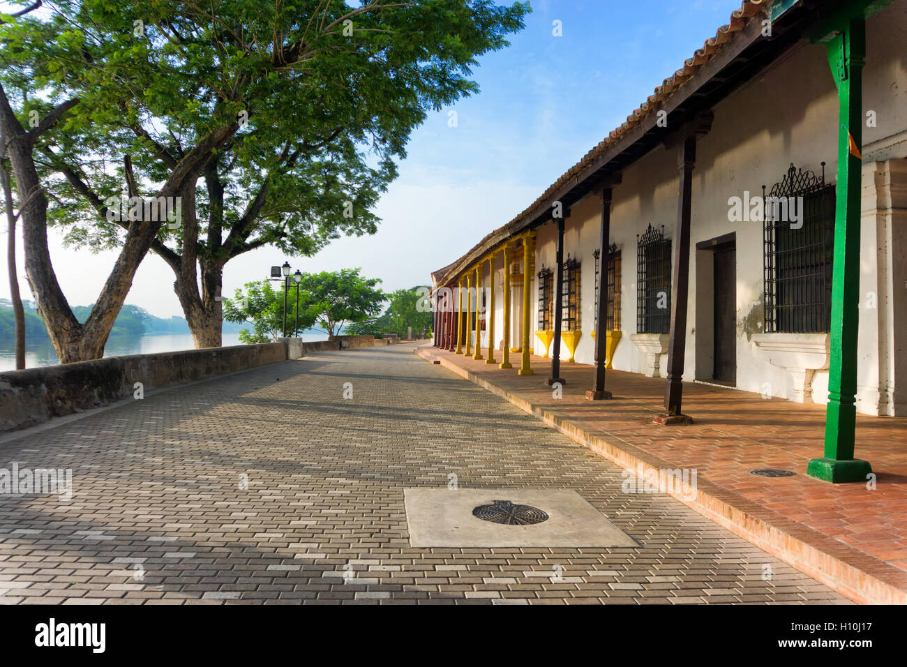Architettura coloniale in Mompox, Colombia sul fiume Magdalena Foto Stock