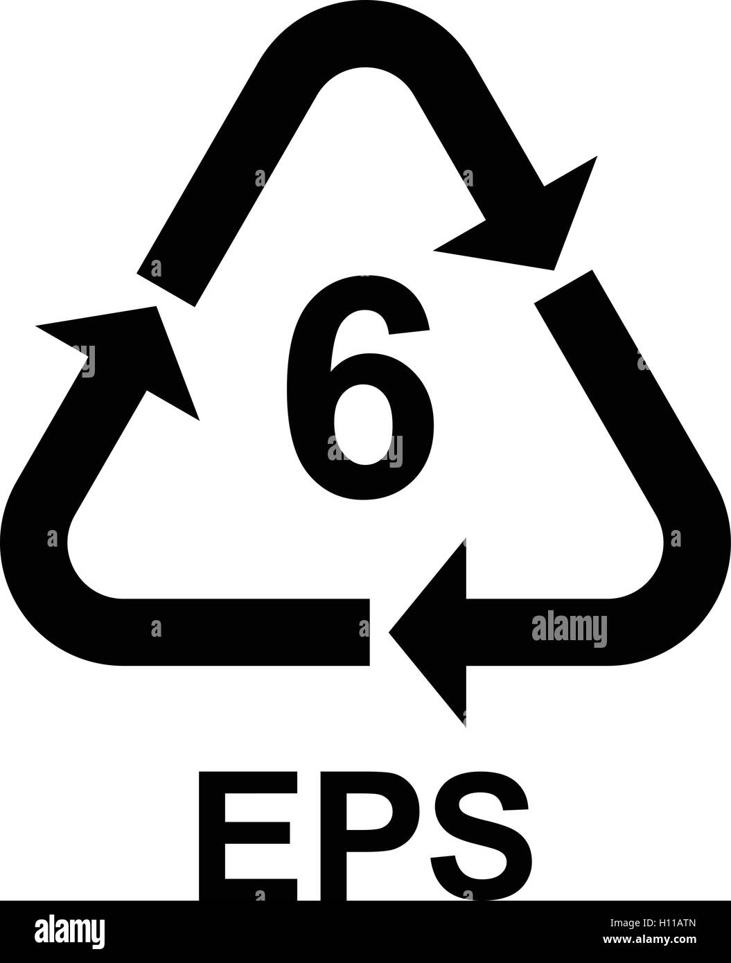 Plastica simbolo di riciclaggio eps 6. plastica codice di riciclaggio eps  6, illustrazione vettoriale Immagine e Vettoriale - Alamy