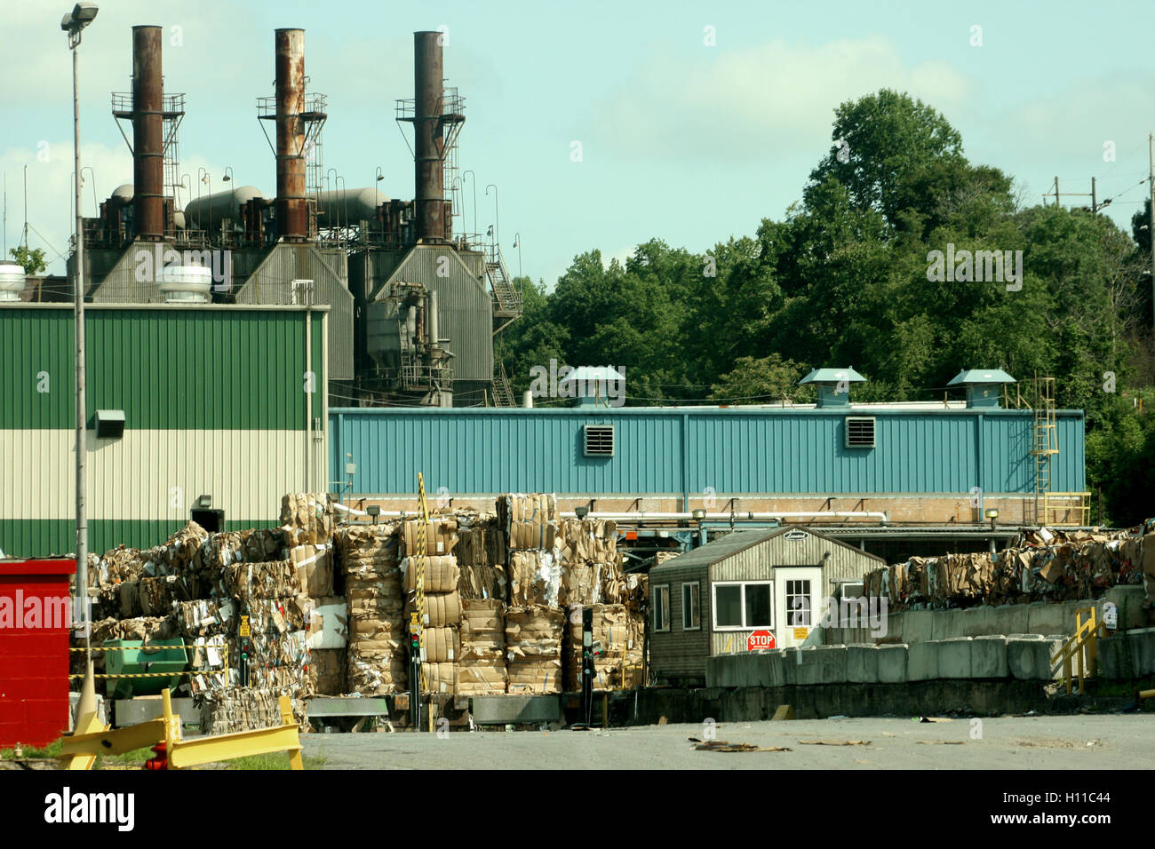 Carta impianto di riciclaggio di Lynchburg, VA, Stati Uniti d'America Foto Stock