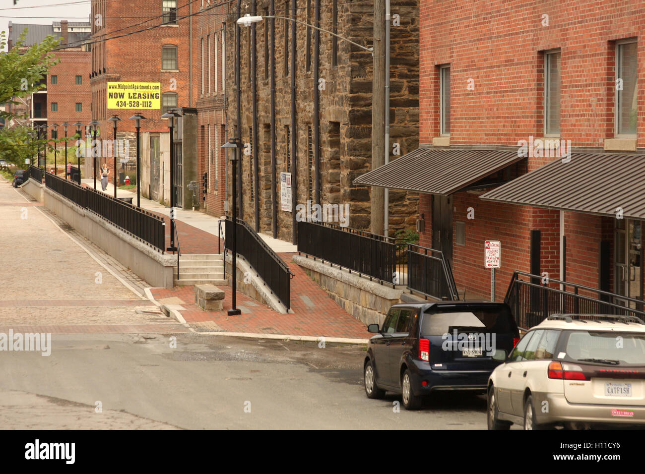 Jefferson Street nel centro di Lynchburg, Virginia, Stati Uniti Foto Stock