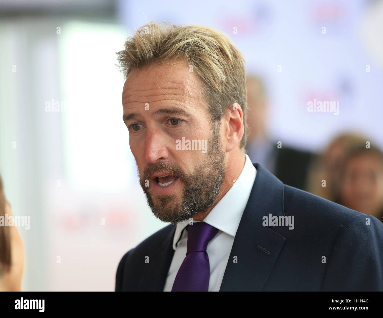 Ben Fogle arriva per un periodo di tempo per cambiare evento organizzato dalla carità di conservazione brosmio, di cui il Duca di Cambridge è un patrono, all'Shard grattacielo a Londra. Foto Stock