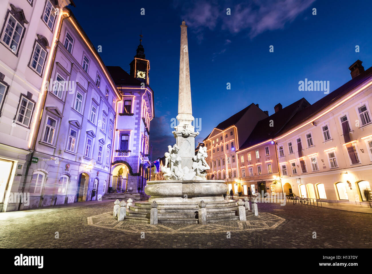 Lubiana, nel centro della città, la Slovenia, l'Europa. Foto Stock