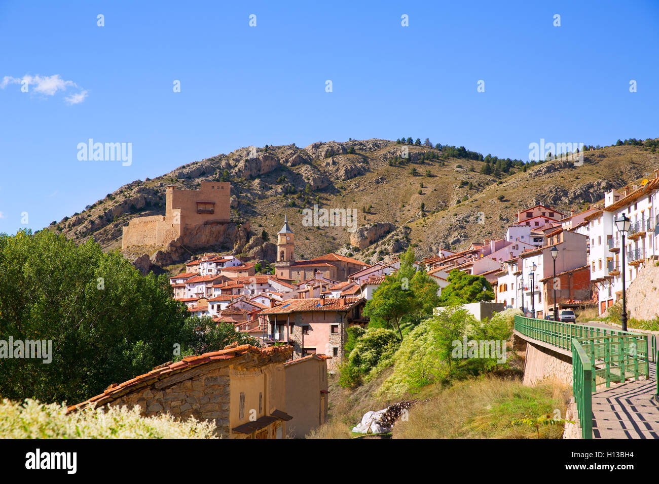 Alcala de la Selva in Teruel village vicino alla Virgen de la Vega Foto Stock