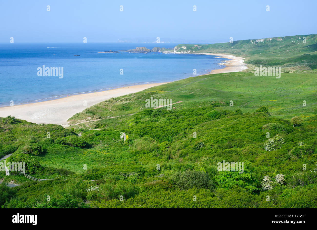 Bellissima vista sul parco bianco Bay, l'Irlanda, Foto Stock