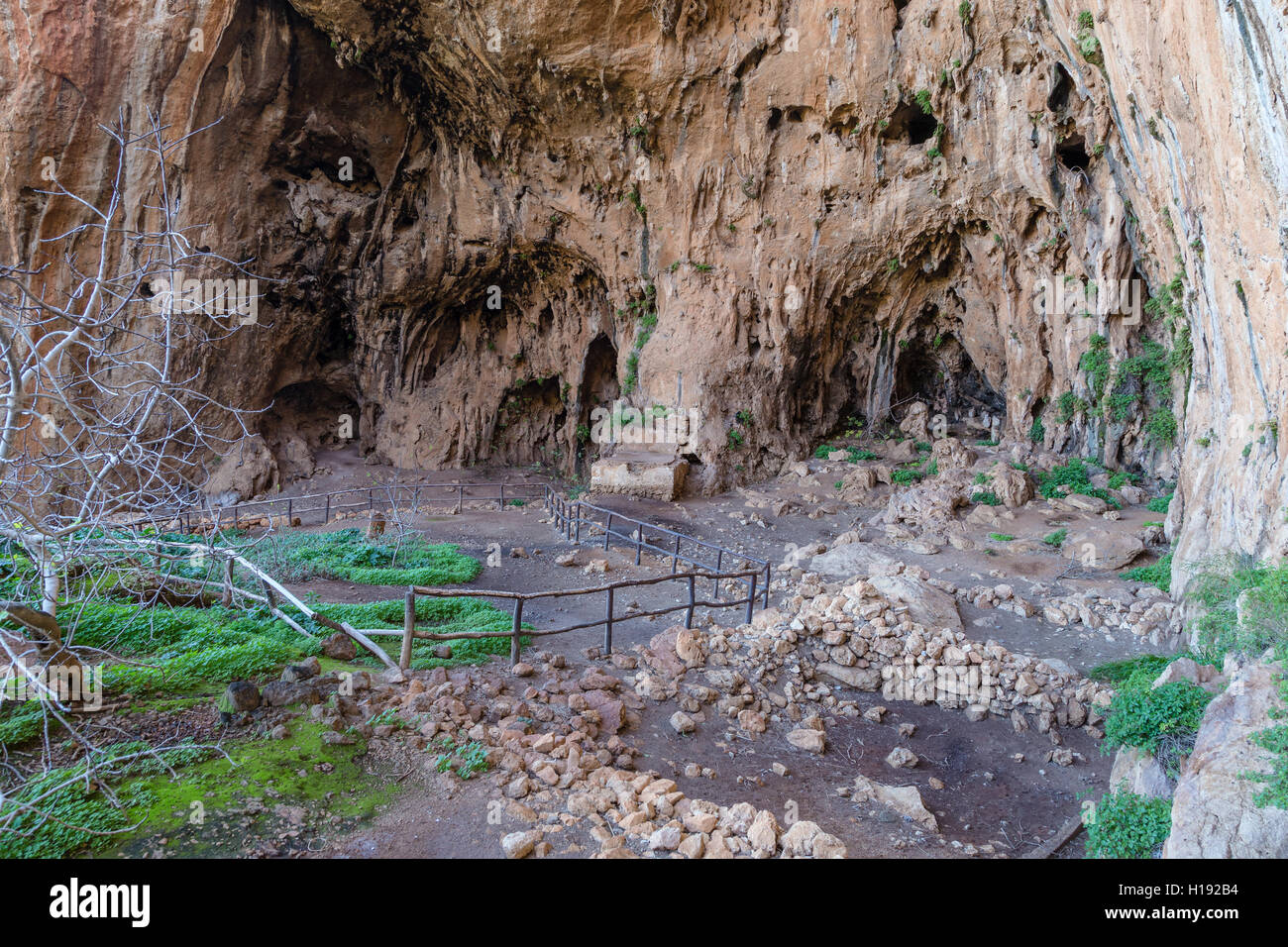 Grotta - riserva dello Zingaro nella provincia di Trapani Sicilia - Riserva naturale dello Zingaro Foto Stock