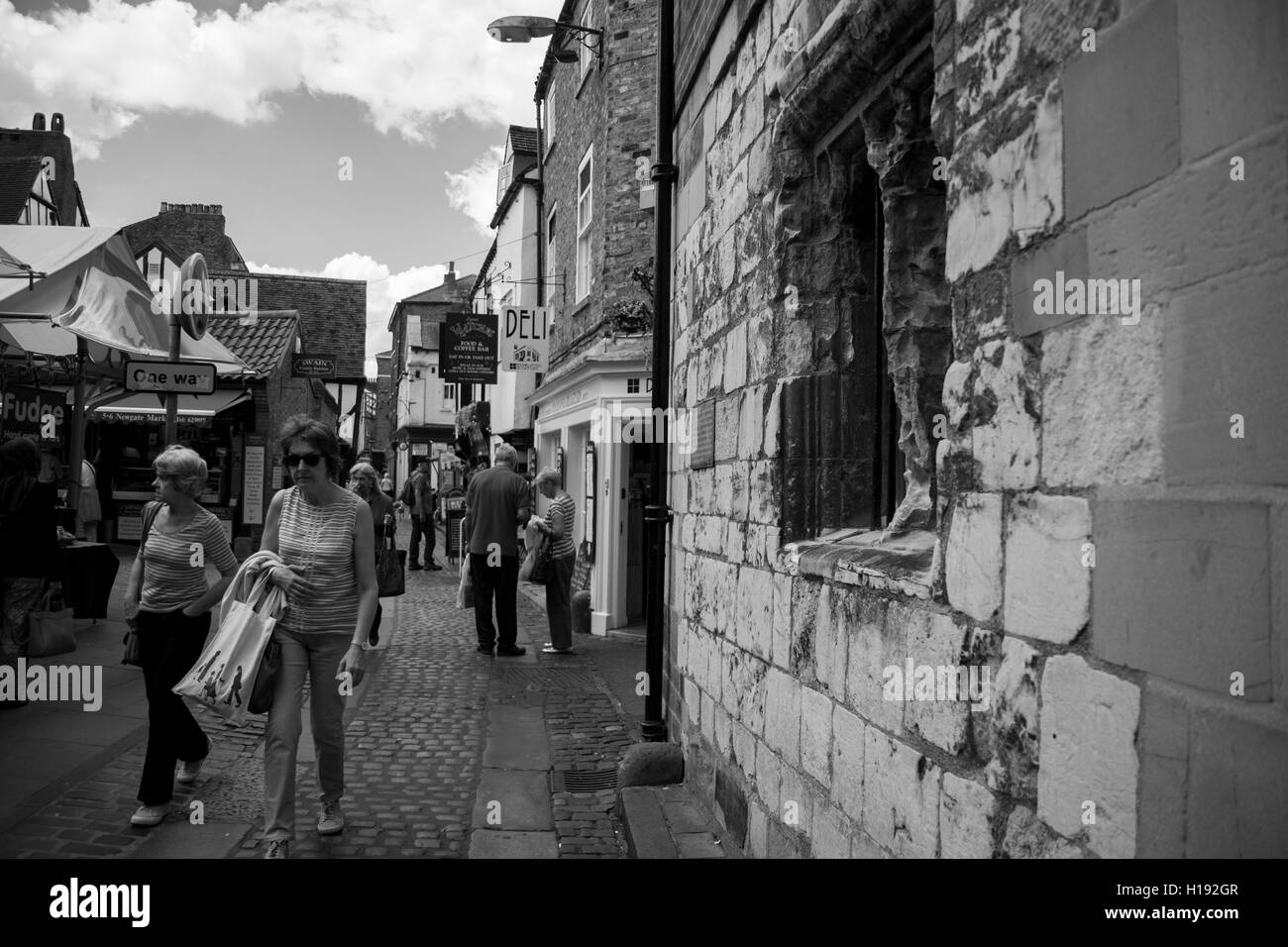 Mercato al caos, York. Prese su Canon 5D Markii Foto Stock