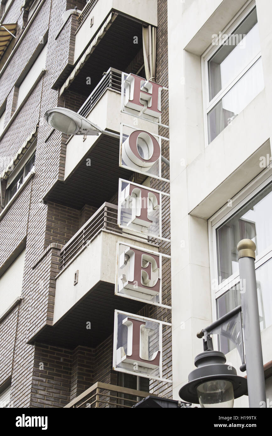 Hotel di città in città street, turismo Foto Stock