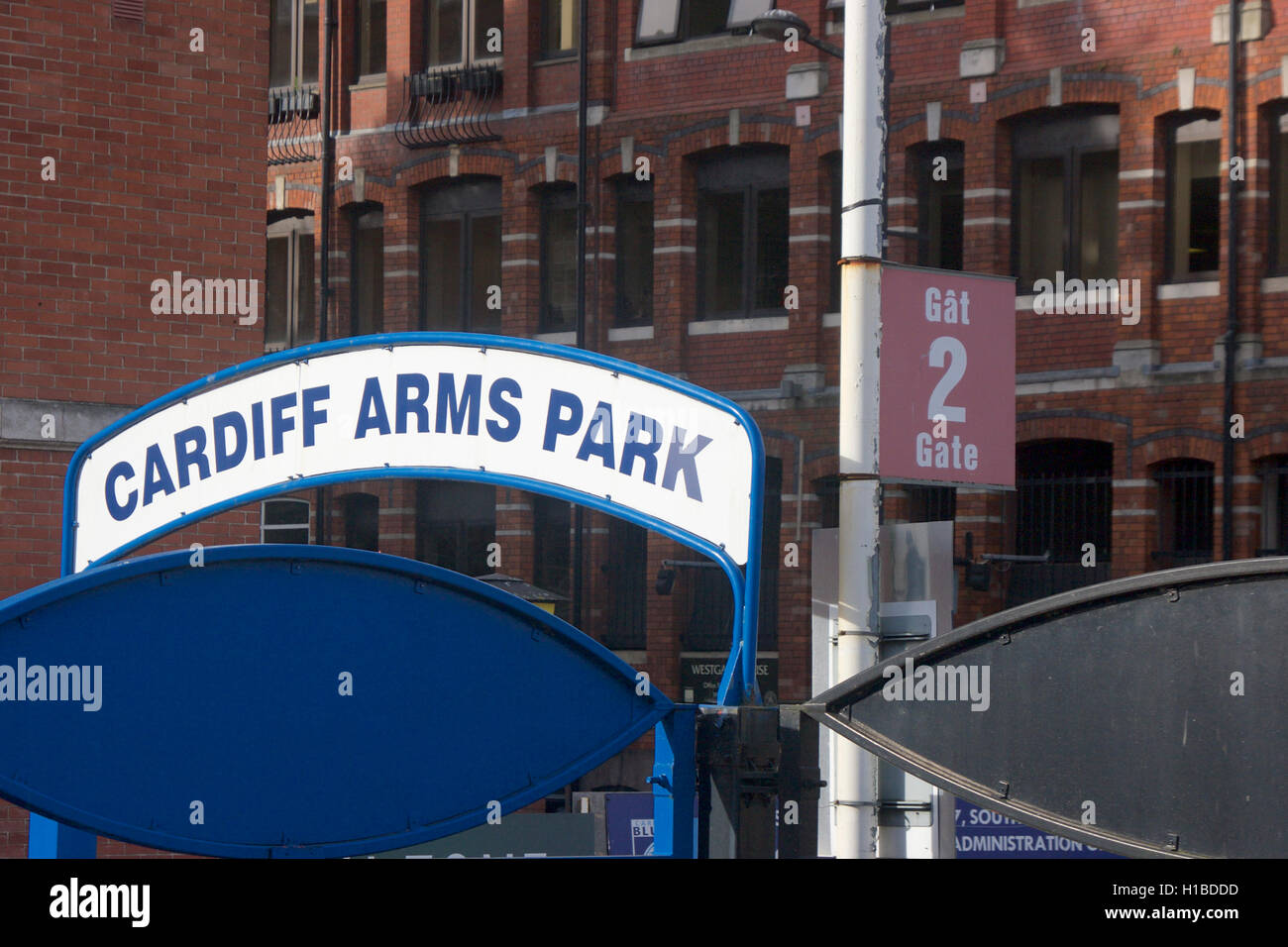 Cardiff Arms Park, noto anche come il Parco di armi e il BT Sport Cardiff Arms Park per ragioni di sponsorizzazione è meglio conosciuto come un tappeto Foto Stock