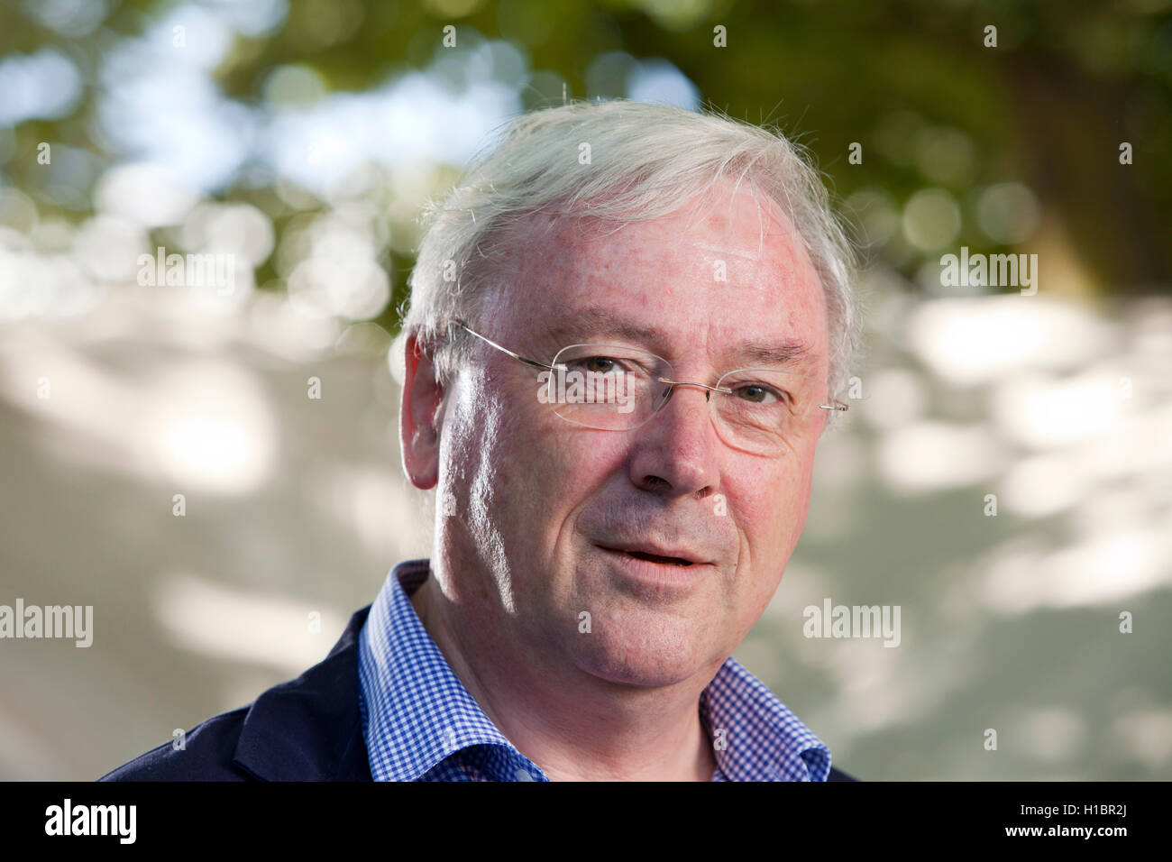 Richard Murphy, il British dottore commercialista ed economista politico che le campagne su questioni di evasione fiscale e l'evasione fiscale, al Edinburgh International Book Festival. Edimburgo, Scozia. 17 Agosto 2016 Foto Stock