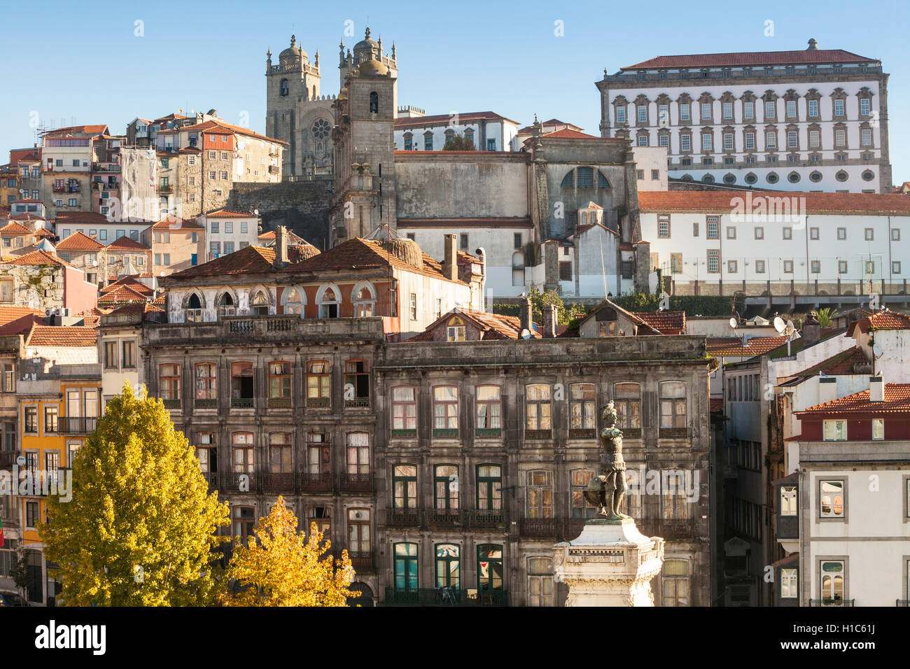 Cattedrale nel centro di Porto, Portogallo Foto Stock