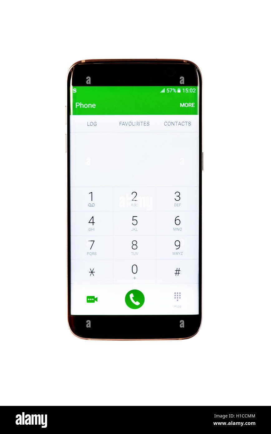 Varna, Bulgaria - 22 settembre. Foto di Samsung Galaxy 7 smartphone di bordo, con 12 MP, f 1,7, 26mm Fotocamera, quad-core a 2,6 GHz e Foto Stock