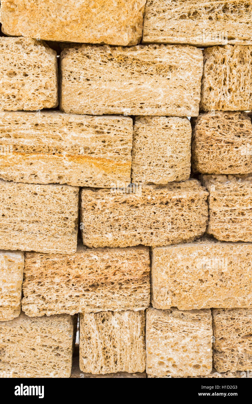 Materiale naturale per la costruzione di coquina Foto Stock