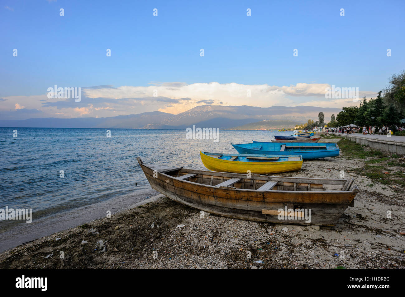 Il lago di Ohrid, Albania Foto Stock