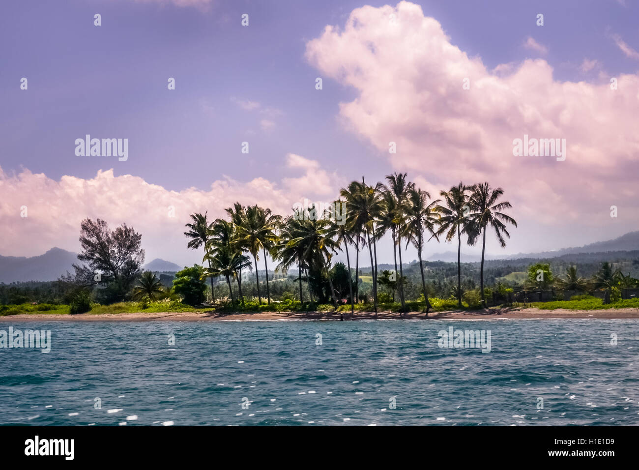 Viaggi, gili, Tramonto, Spiaggia, Asia, Bali, sabbia, paesaggio Foto Stock
