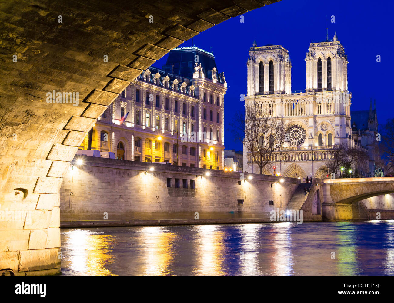 La Chiesa cattolica la cattedrale di Notre Dame di Parigi, Francia. Foto Stock