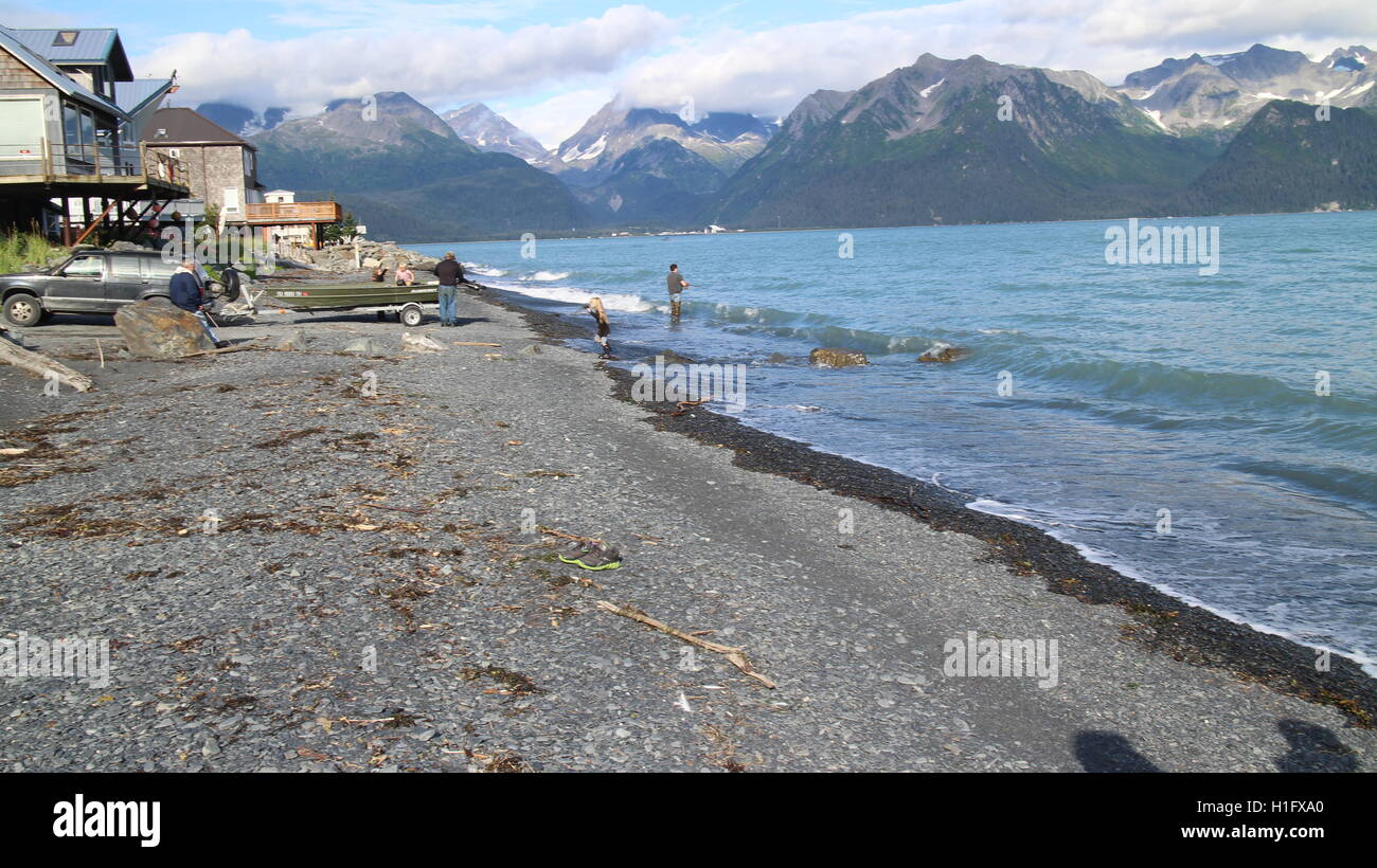 Alaska litorale kayak Foto Stock