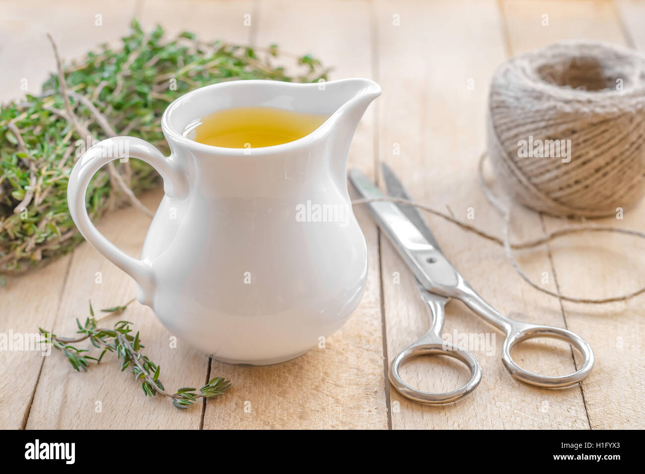 Olio di timo Foto Stock