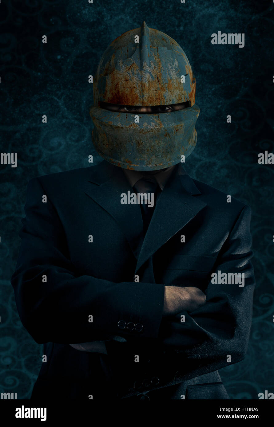 Casco, modello maschile, male, ciechi, angelo caduto della morte Foto Stock