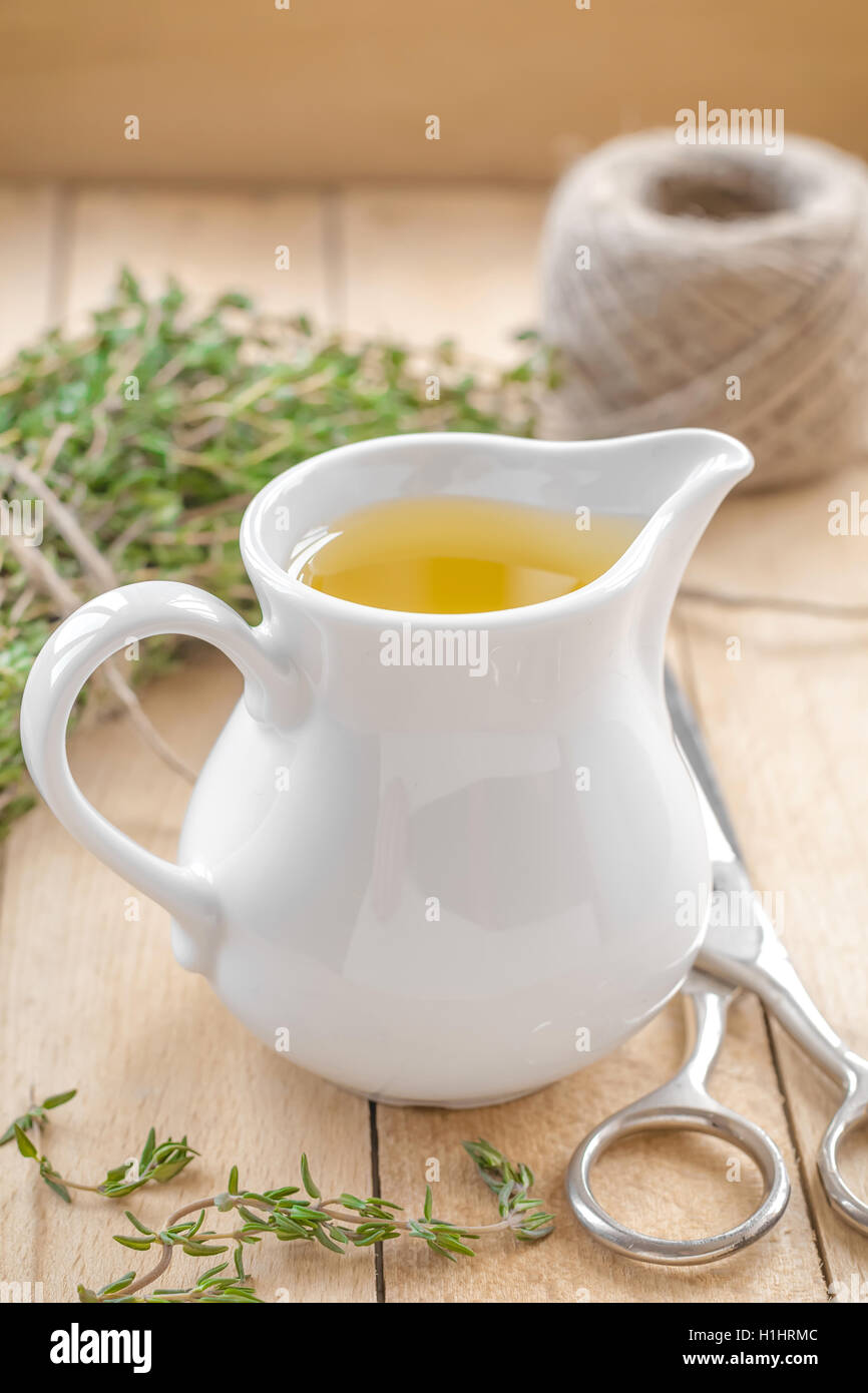 Olio di timo Foto Stock
