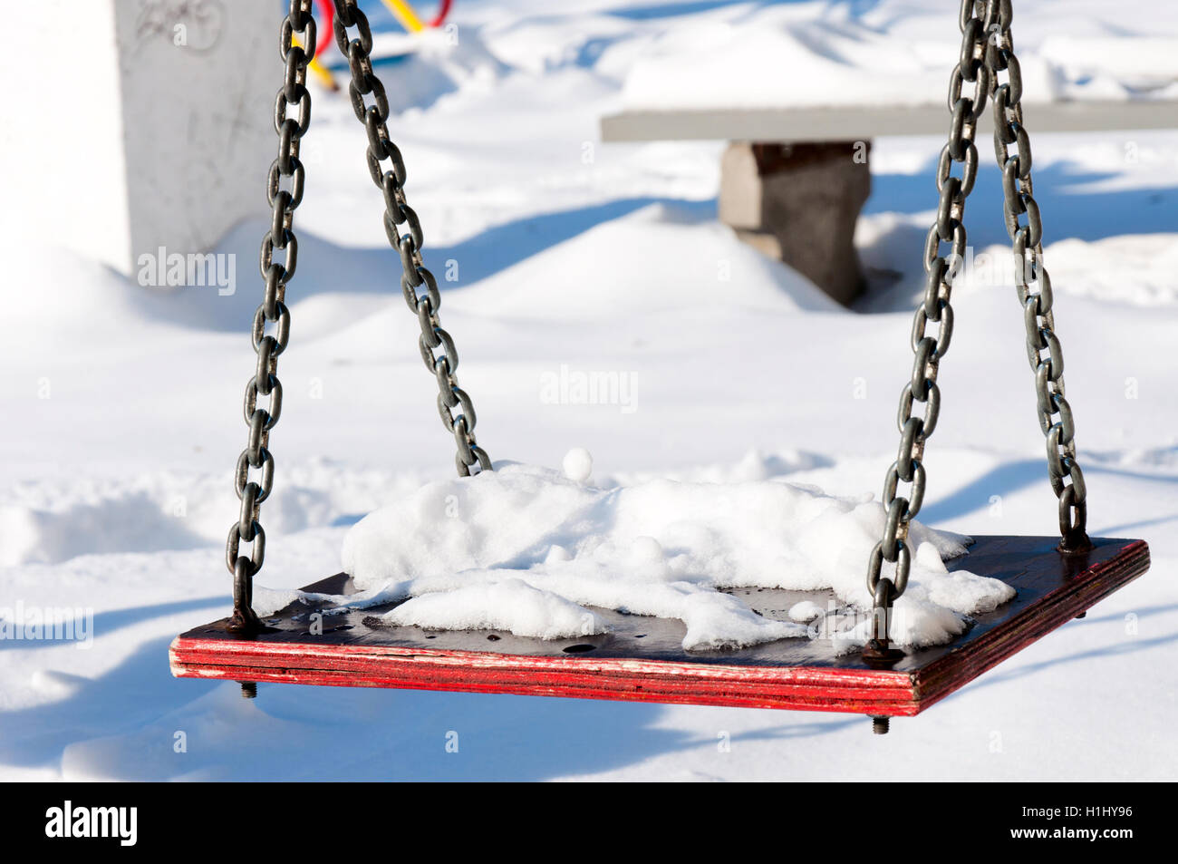 Altalena di inverno Foto Stock