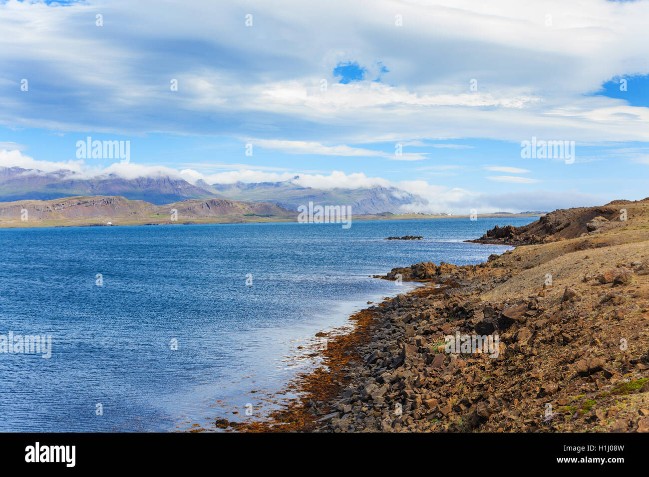 Oriente fiordi Islanda Foto Stock