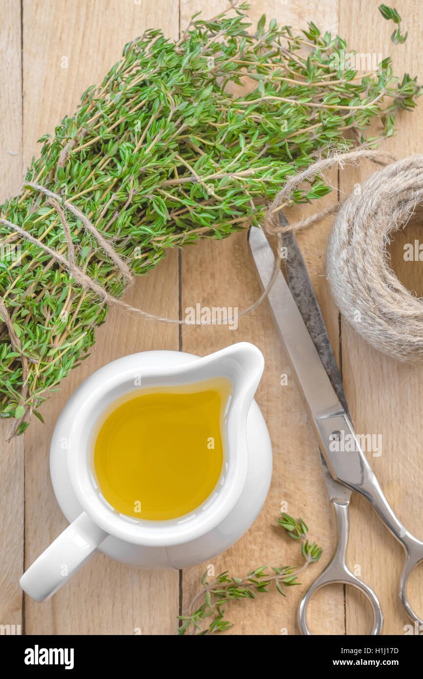 Olio di timo Foto Stock