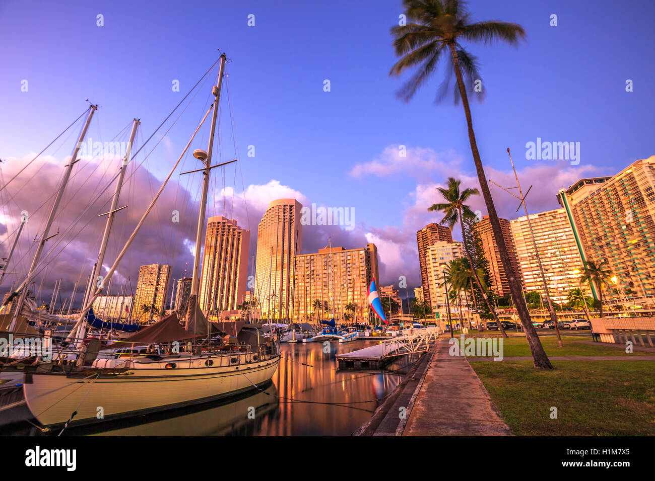 Porto di Honolulu Oahu Foto Stock