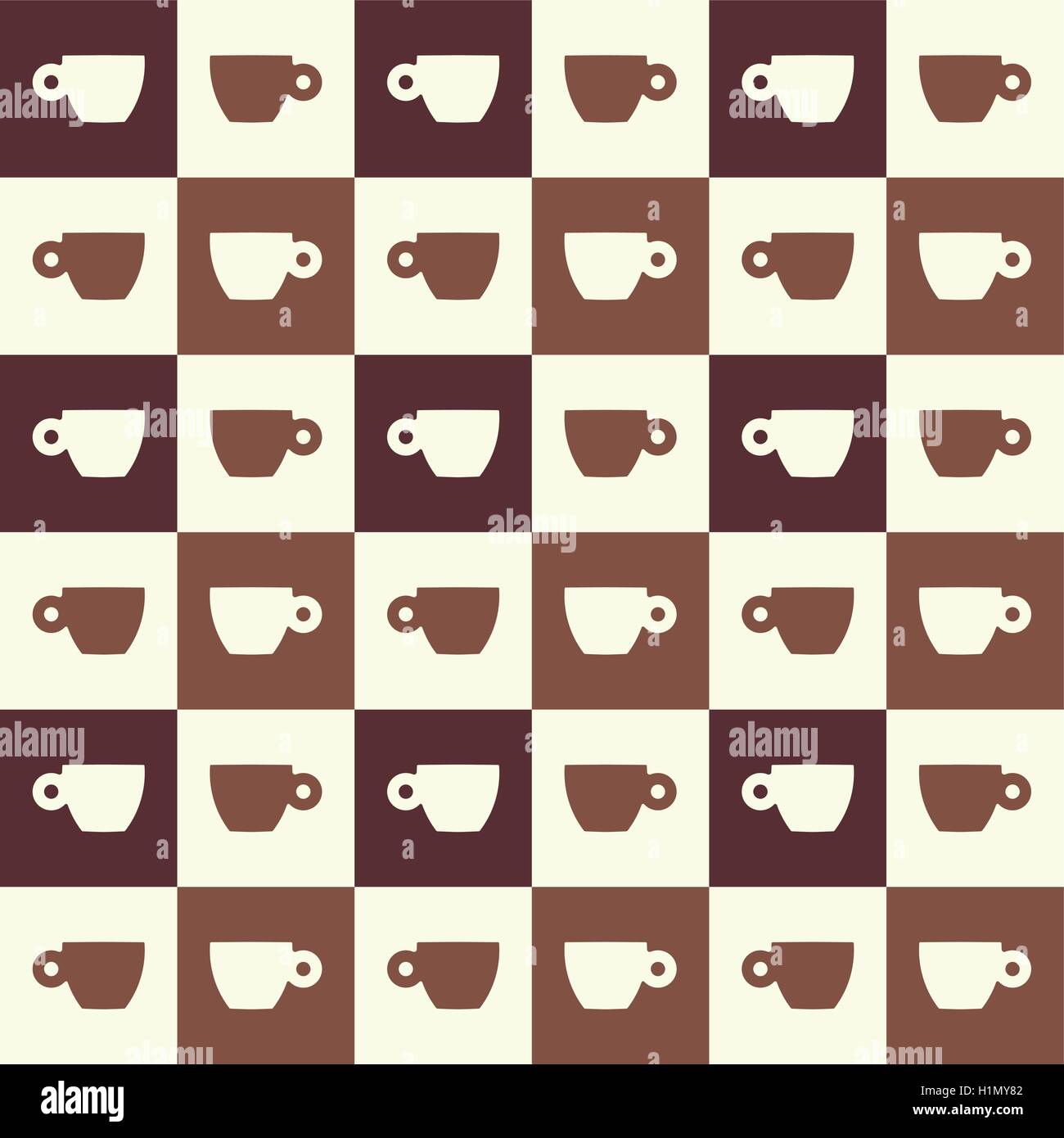 Caffè Espresso tazze modello senza giunture Illustrazione Vettoriale
