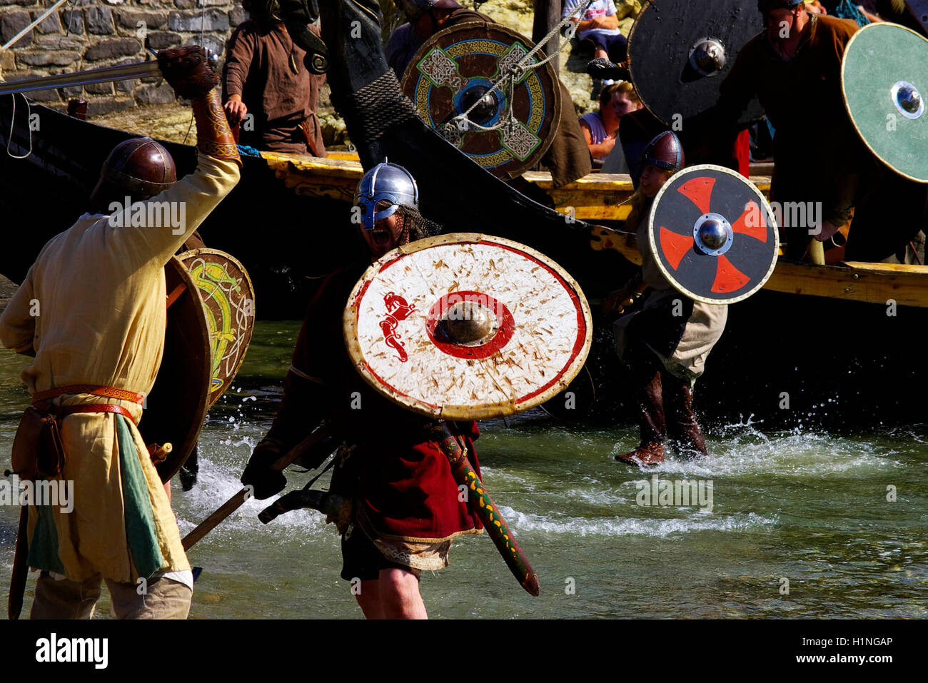 Amlwch Viking Festival, Bull Bay Anglesey Foto Stock