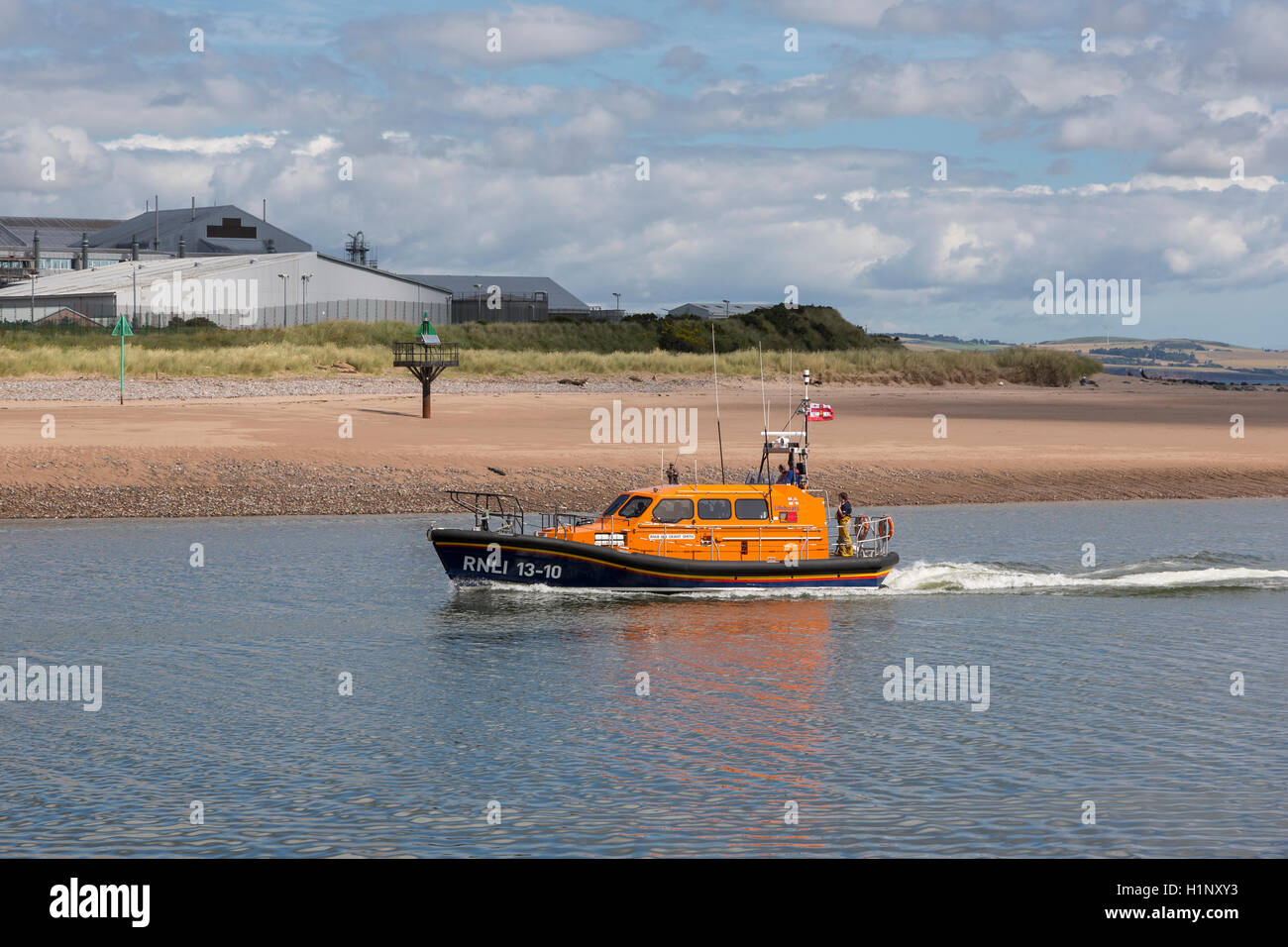 RNLI scialuppa di salvataggio, Ferryden, Montrose, Scozia Foto Stock