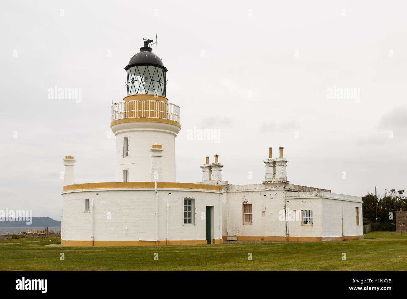 Chanonry Point lighthouse, Black Isle, Ross and Cromarty, nelle Highlands Scozzesi. Foto Stock