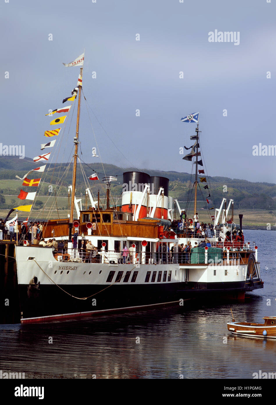 La Waverley a Ardrishaig Pier,Argyll Foto Stock