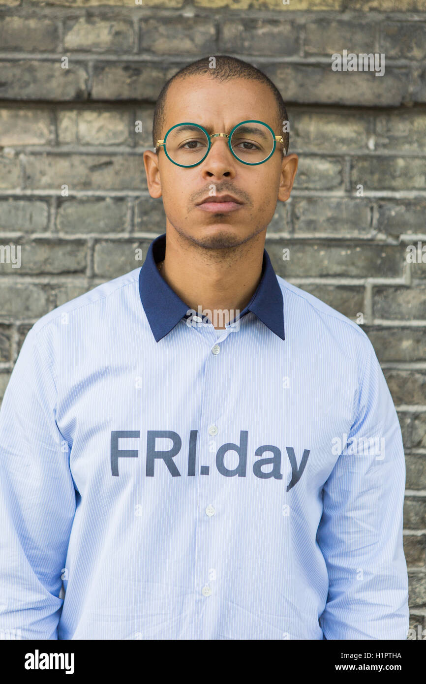 Designer danese Silas Adler è il creatore proprietario e direttore del danese del marchio di moda Soulland. Foto Stock