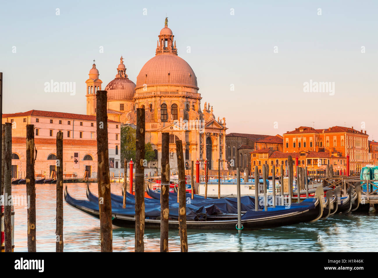 Basilica di Santa Maria della Salute, sul Canal Grande a Venezia, Veneto, Italia, Europa. Foto Stock
