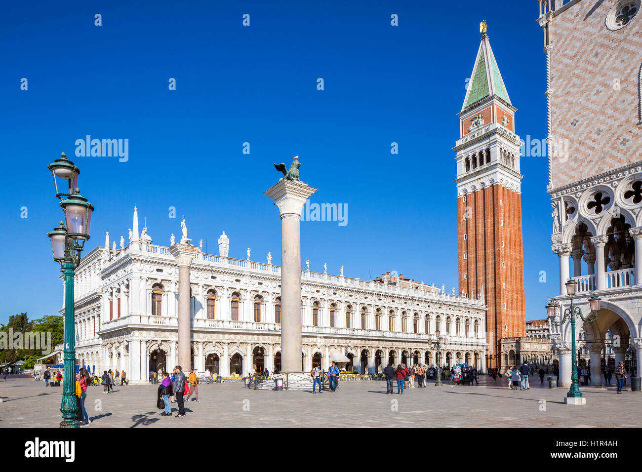 Campanile di San Marco a Piazza di San Marco, Venezia, Veneto, Italia, Europa. Foto Stock