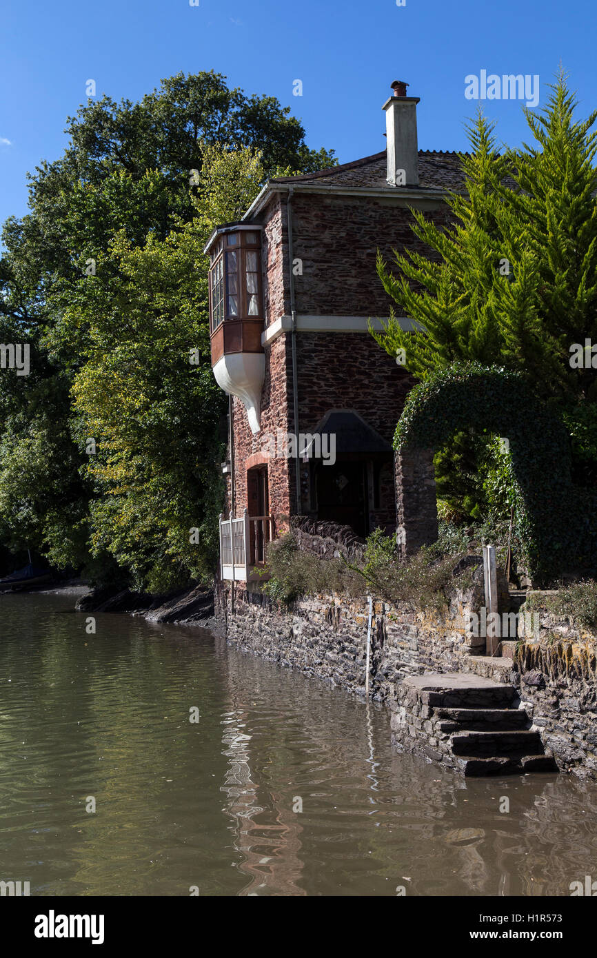 Il villaggio di Stoke Gabriel è uno dei più intatti di South Devon. Si trova sulle rive di un piccolo torrente w Foto Stock