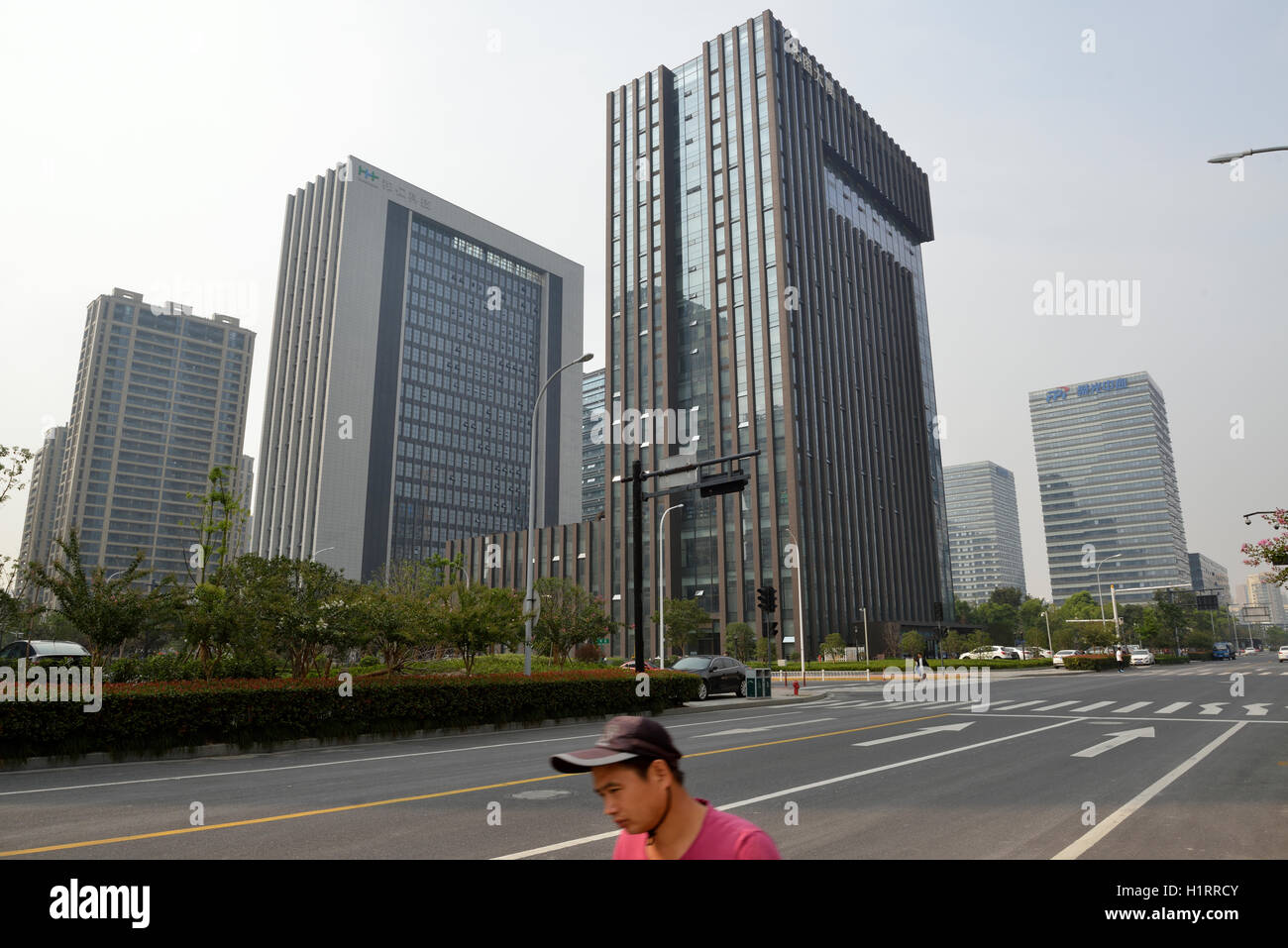 Industria nazionale Base di dimostrazione per Internet di cose, Hangzhou Hi-tech Zone (Binjiang). Foto Stock