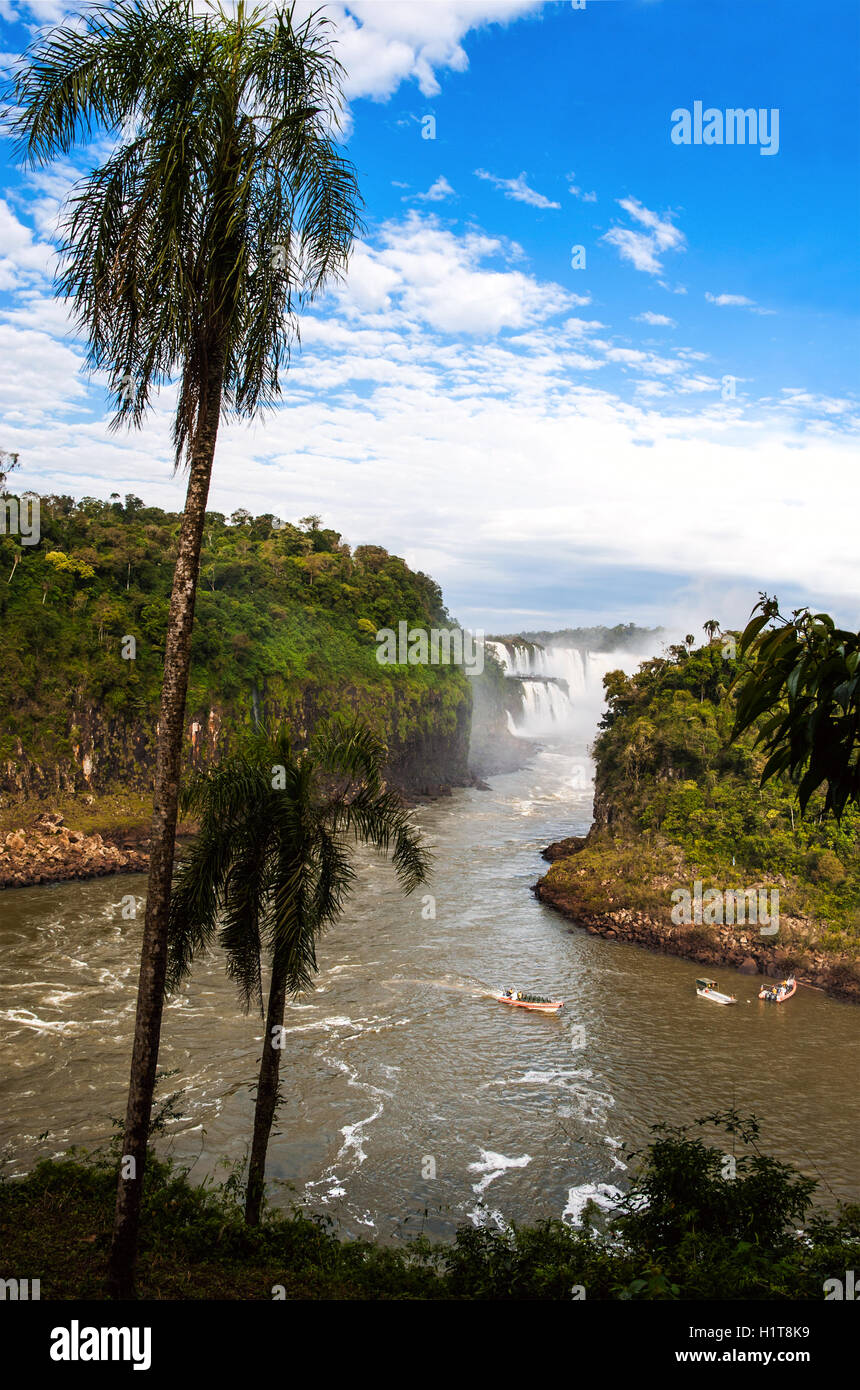 Iguazu Falls (Cataratas del Iguazú), le cascate del fiume Iguazu Foto Stock