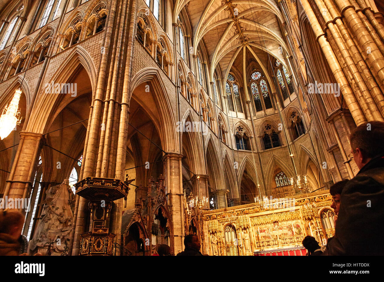 Inghilterra, London, Westminster, Westminster Abbey, vista interna Foto Stock