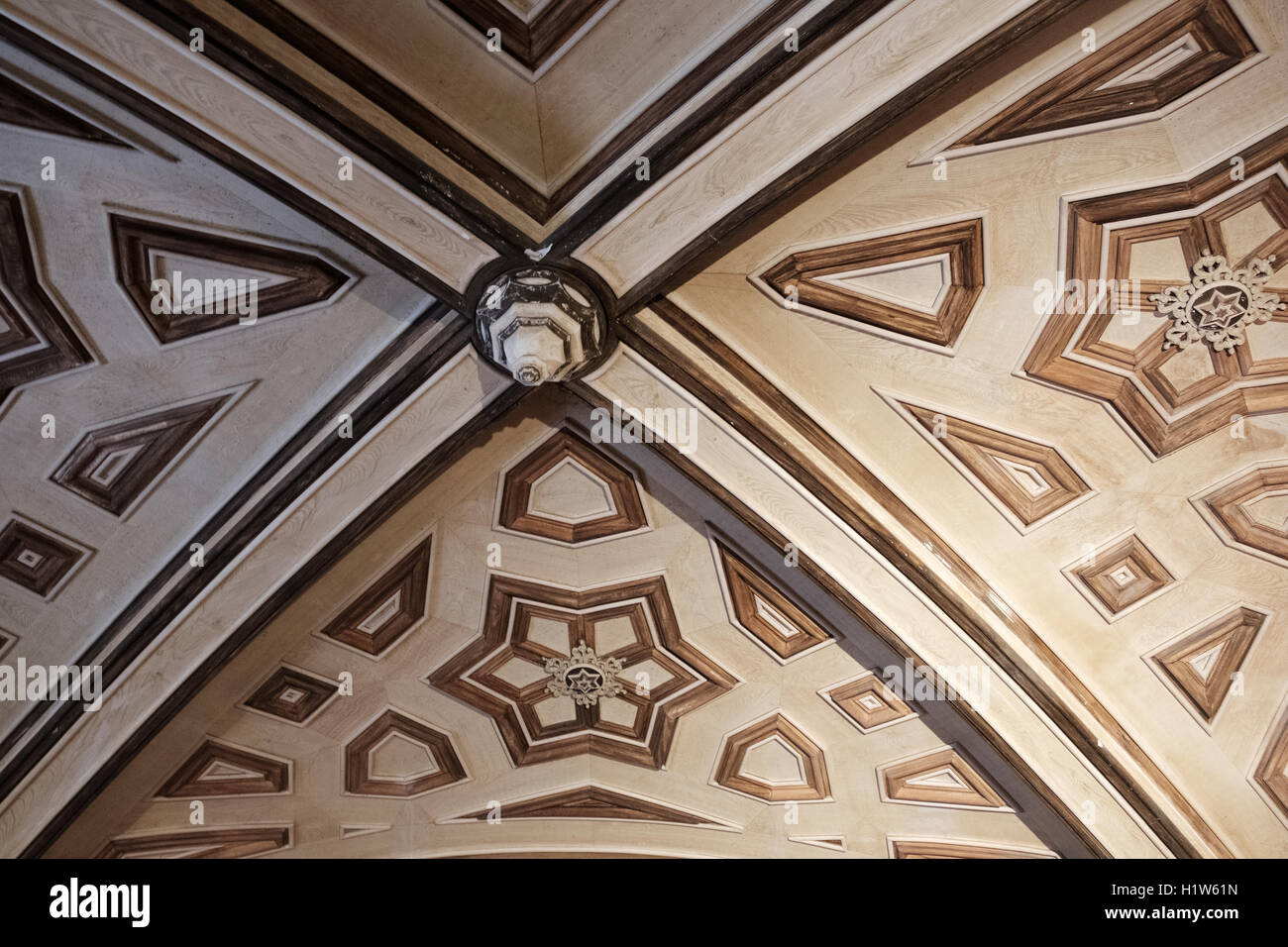 Quaters privato del Re Ferdinando e la Regina Amelia presso il palazzo di Pena, un sito del Patrimonio Mondiale, Sintra, Portogallo. Foto Stock